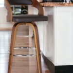 26” Brown Faux Leather Swivel Counter Height Bar Stool