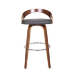 30 Inch Gray and Brown Faux Leather Swivel Bar Stool 12 30 Inch Gray and Brown Faux Leather Swivel Bar Stool