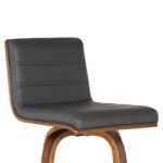 26-Inch Gray and Brown Swivel Counter Height Bar Stool