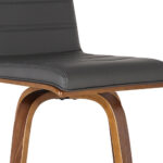 26-Inch Gray and Brown Swivel Counter Height Bar Stool