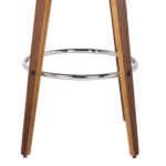 30" Modern Walnut Brown Faux Leather Swivel Bar Stool 15 30" Modern Walnut Brown Faux Leather Swivel Bar Stool