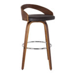26” Brown Faux Leather Swivel Low Back Counter Bar Stool 10 26” Brown Faux Leather Swivel Low Back Counter Bar Stool