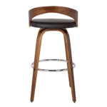 26” Brown Faux Leather Swivel Low Back Counter Bar Stool 12 26” Brown Faux Leather Swivel Low Back Counter Bar Stool