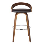 26” Brown Faux Leather Swivel Low Back Counter Bar Stool 13 26” Brown Faux Leather Swivel Low Back Counter Bar Stool