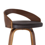 26” Brown Faux Leather Swivel Low Back Counter Bar Stool 18 26” Brown Faux Leather Swivel Low Back Counter Bar Stool