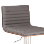 22” Adjustable Gray Faux Leather Swivel Modern Bar Stool 13 22” Adjustable Gray Faux Leather Swivel Modern Bar Stool