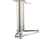 22” White Faux Leather Swivel Adjustable Height Modern Bar Stool