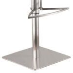 22” White Faux Leather Swivel Adjustable Height Modern Bar Stool