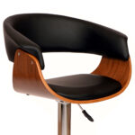 44 Inch Black Faux Leather Adjustable Swivel Bar Stool 12 44 Inch Black Faux Leather Adjustable Swivel Bar Stool