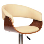 44 Inch Cream Faux Leather Adjustable Swivel Bar Stool With Footrest 11 44 Inch Cream Faux Leather Adjustable Swivel Bar Stool With Footrest