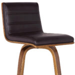 39” Brown Wood Swivel Low Back Bar Height Stool 16 39” Brown Wood Swivel Low Back Bar Height Stool
