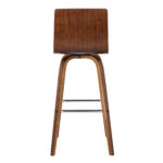 39” Brown Wood Swivel Low Back Bar Height Stool 12 39” Brown Wood Swivel Low Back Bar Height Stool