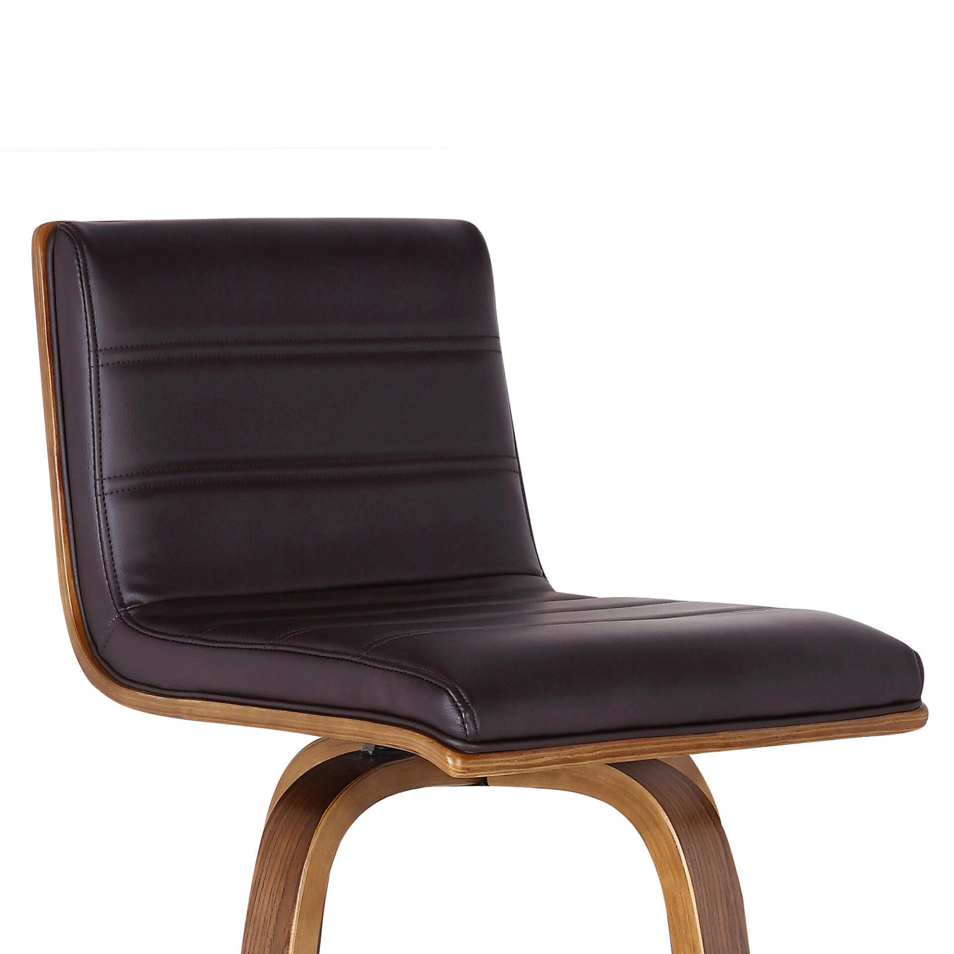 39” Brown Wood Swivel Low Back Bar Height Stool 8 39” Brown Wood Swivel Low Back Bar Height Stool - Image 8