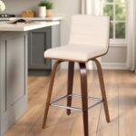 26-Inch Cream and Brown Swivel Counter Height Bar Stool 10 26-Inch Cream and Brown Swivel Counter Height Bar Stool