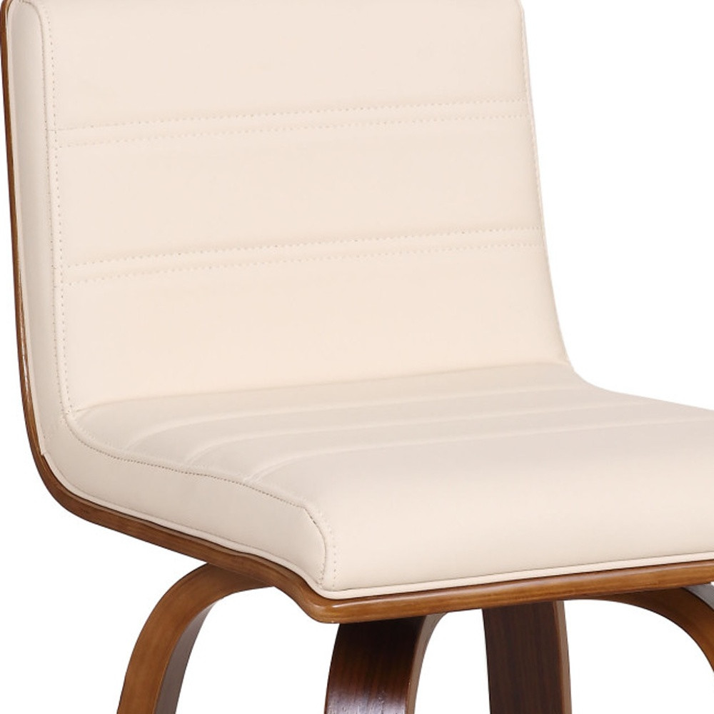 26-Inch Cream and Brown Swivel Counter Height Bar Stool 7 26-Inch Cream and Brown Swivel Counter Height Bar Stool - Image 7