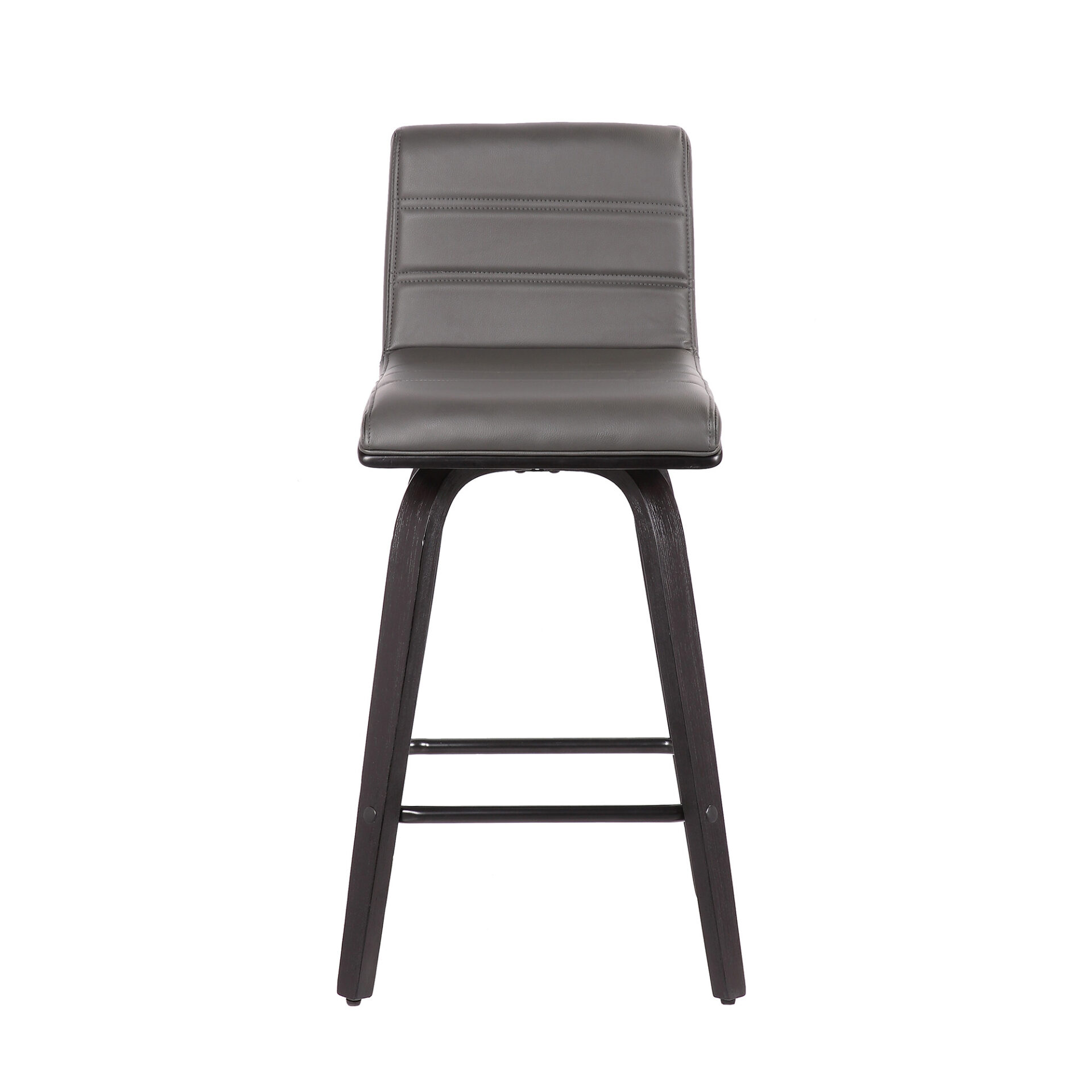 26 Inch Gray and Black Swivel Counter Height Bar Stool 6 26 Inch Gray and Black Swivel Counter Height Bar Stool - Image 6