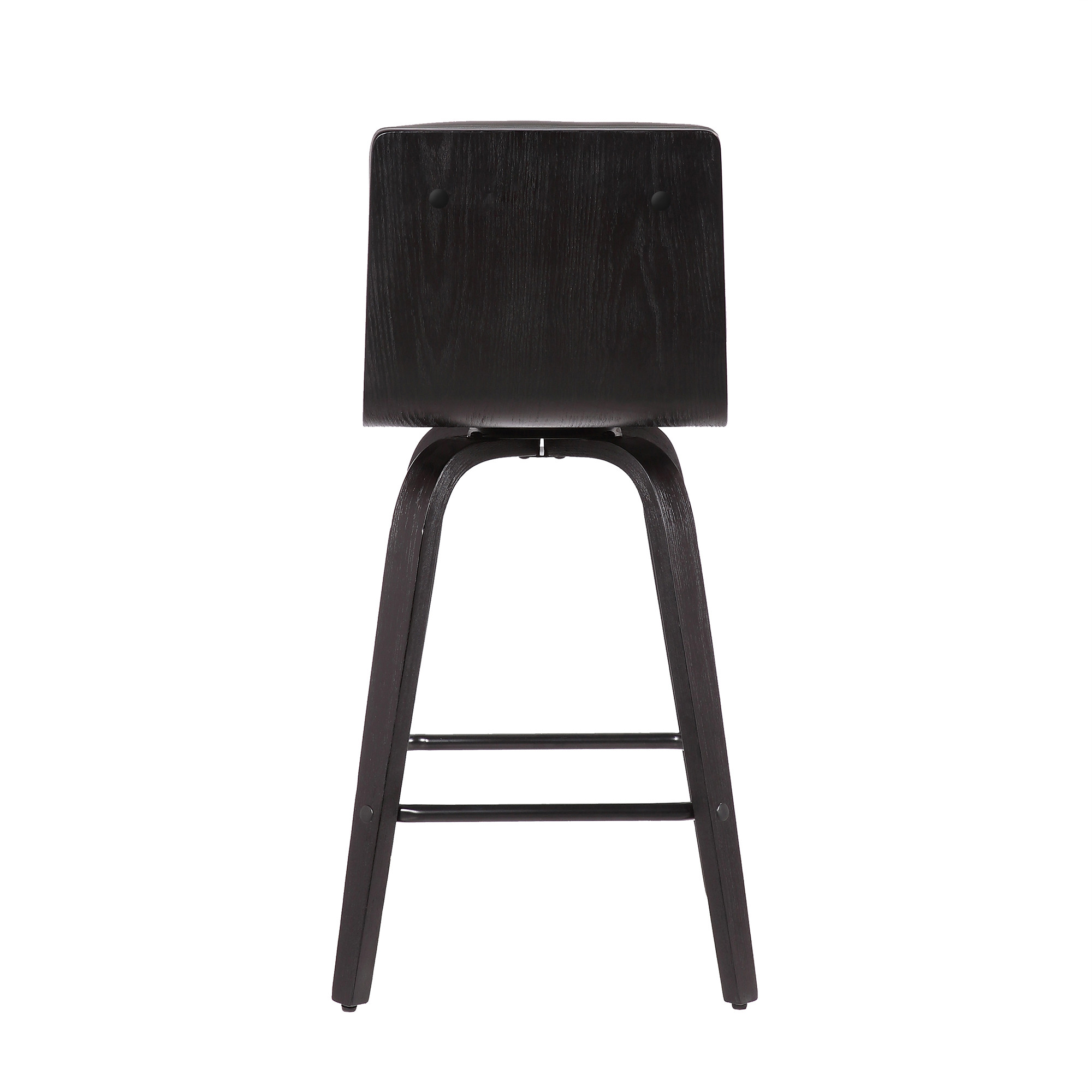 26 Inch Gray and Black Swivel Counter Height Bar Stool 3 26 Inch Gray and Black Swivel Counter Height Bar Stool - Image 3