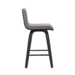 26 Inch Gray and Black Swivel Counter Height Bar Stool 13 26 Inch Gray and Black Swivel Counter Height Bar Stool