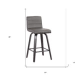 26 Inch Gray and Black Swivel Counter Height Bar Stool 18 26 Inch Gray and Black Swivel Counter Height Bar Stool
