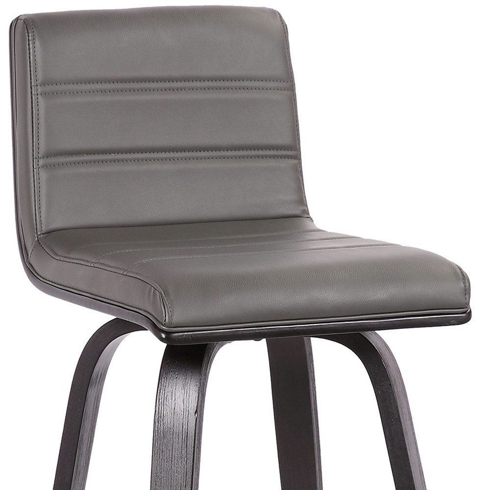 26 Inch Gray and Black Swivel Counter Height Bar Stool 8 26 Inch Gray and Black Swivel Counter Height Bar Stool - Image 8