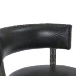 26-Inch Modern Black Faux Leather Swivel Counter Height Bar Stool