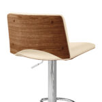 42” Cream Faux Leather Adjustable Swivel Bar Stool