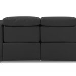 Gray and Silver Italian Leather Power Reclining Loveseat (Seats 2)