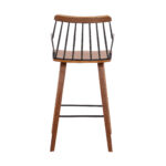 26-Inch Brown Wood and Iron Counter Height Bar Stool 14 26-Inch Brown Wood and Iron Counter Height Bar Stool