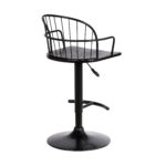 23 Inch Adjustable Black Wood and Metal Bar Stool 14 23 Inch Adjustable Black Wood and Metal Bar Stool