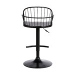 23 Inch Adjustable Black Wood and Metal Bar Stool 15 23 Inch Adjustable Black Wood and Metal Bar Stool