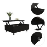 32 Inch Black Lift Top Coffee Table With Storage Shelf 8 32 Inch Black Lift Top Coffee Table With Storage Shelf