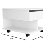 22 Inch White Lift Top Coffee Table With Drawer Wheels 12 22 Inch White Lift Top Coffee Table With Drawer Wheels