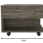 22" Dark Brown Modern Lift Top Coffee Table With Drawer 10 22" Dark Brown Modern Lift Top Coffee Table With Drawer