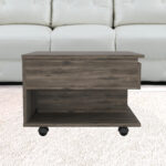 22" Dark Brown Modern Lift Top Coffee Table With Drawer 7 22" Dark Brown Modern Lift Top Coffee Table With Drawer