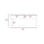 41 Inch Gray Onyx Lift Top Coffee Table With Shelves