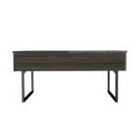 39 Inch Espresso Black Lift Top Coffee Table With Drawer