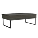 49 Inch Espresso Black Metal Lift Top Coffee Table 7 49 Inch Espresso Black Metal Lift Top Coffee Table