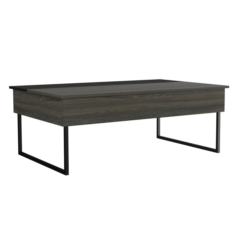 49 Inch Espresso Black Metal Lift Top Coffee Table 1 49 Inch Espresso Black Metal Lift Top Coffee Table