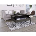 49 Inch Espresso Black Metal Lift Top Coffee Table 8 49 Inch Espresso Black Metal Lift Top Coffee Table