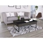 49 Inch Espresso Black Metal Lift Top Coffee Table 9 49 Inch Espresso Black Metal Lift Top Coffee Table