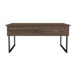 41-Inch Dark Brown Black Metal Lift Top Coffee Table 15 41-Inch Dark Brown Black Metal Lift Top Coffee Table