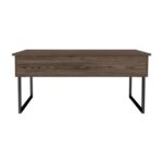 41-Inch Dark Brown Black Metal Lift Top Coffee Table 13 41-Inch Dark Brown Black Metal Lift Top Coffee Table