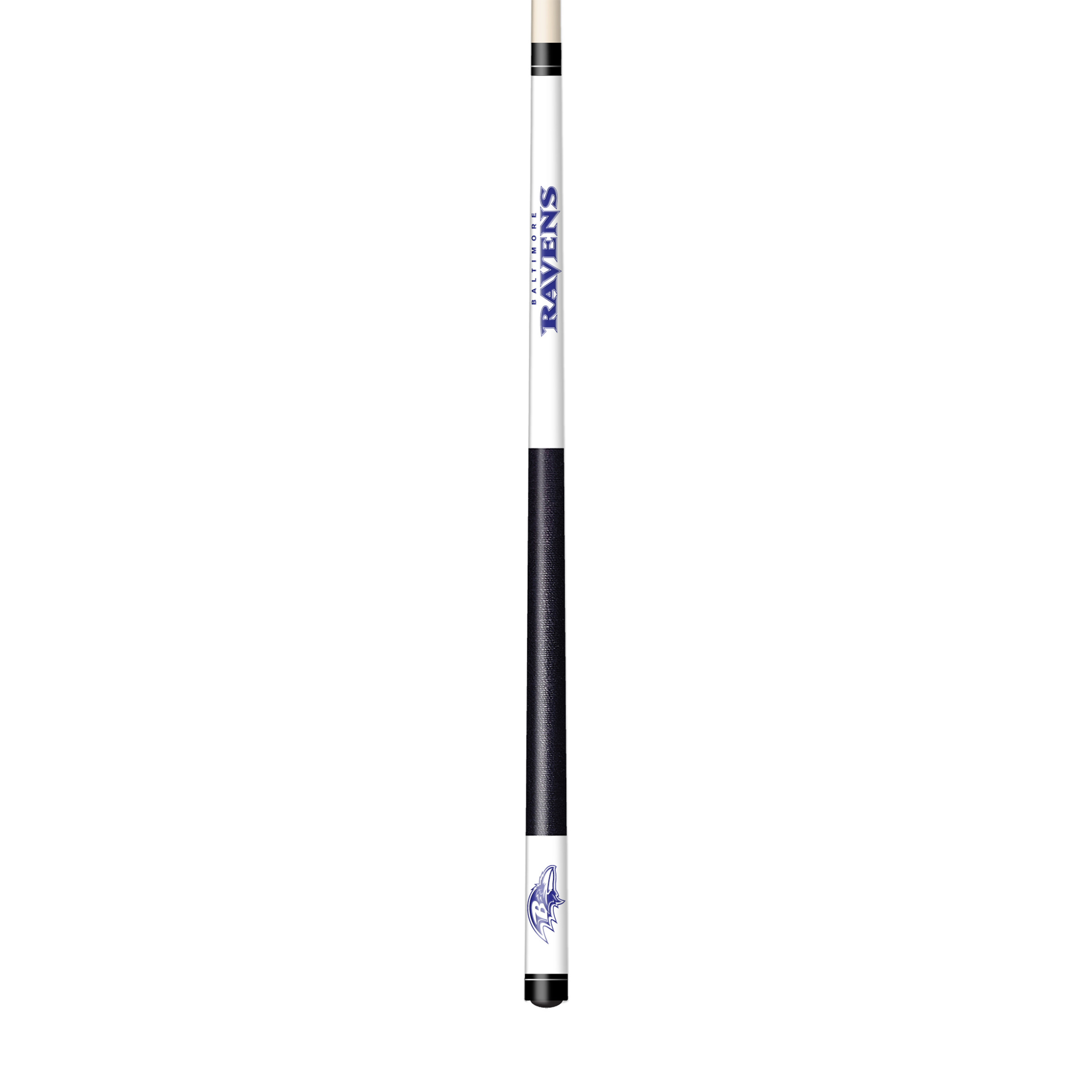 baltimore ravens laser etched maple billiard cue with linen wrap