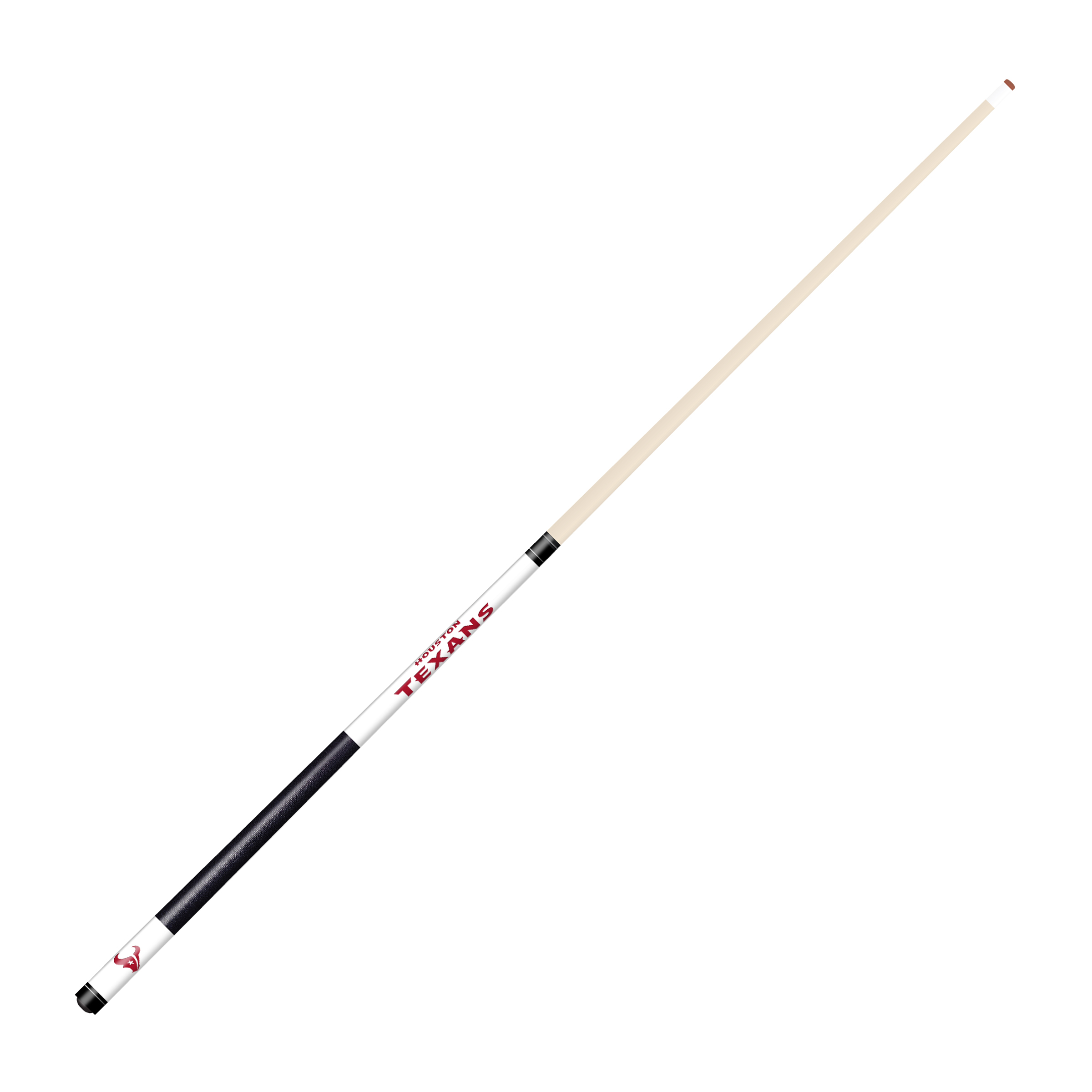 houston texans laser etched maple billiard cue with linen wrap