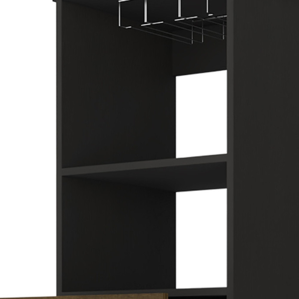 18-Inch Black Traditional Bar Cabinet With Drawers and Shelves 4 18-Inch Black Traditional Bar Cabinet With Drawers and Shelves - Image 4