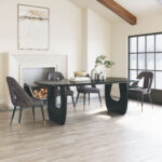 Gray Artus Dining Chair with Plush Teddy Fabric and Steel Frame 12 Gray Artus Dining Chair with Plush Teddy Fabric and Steel Frame