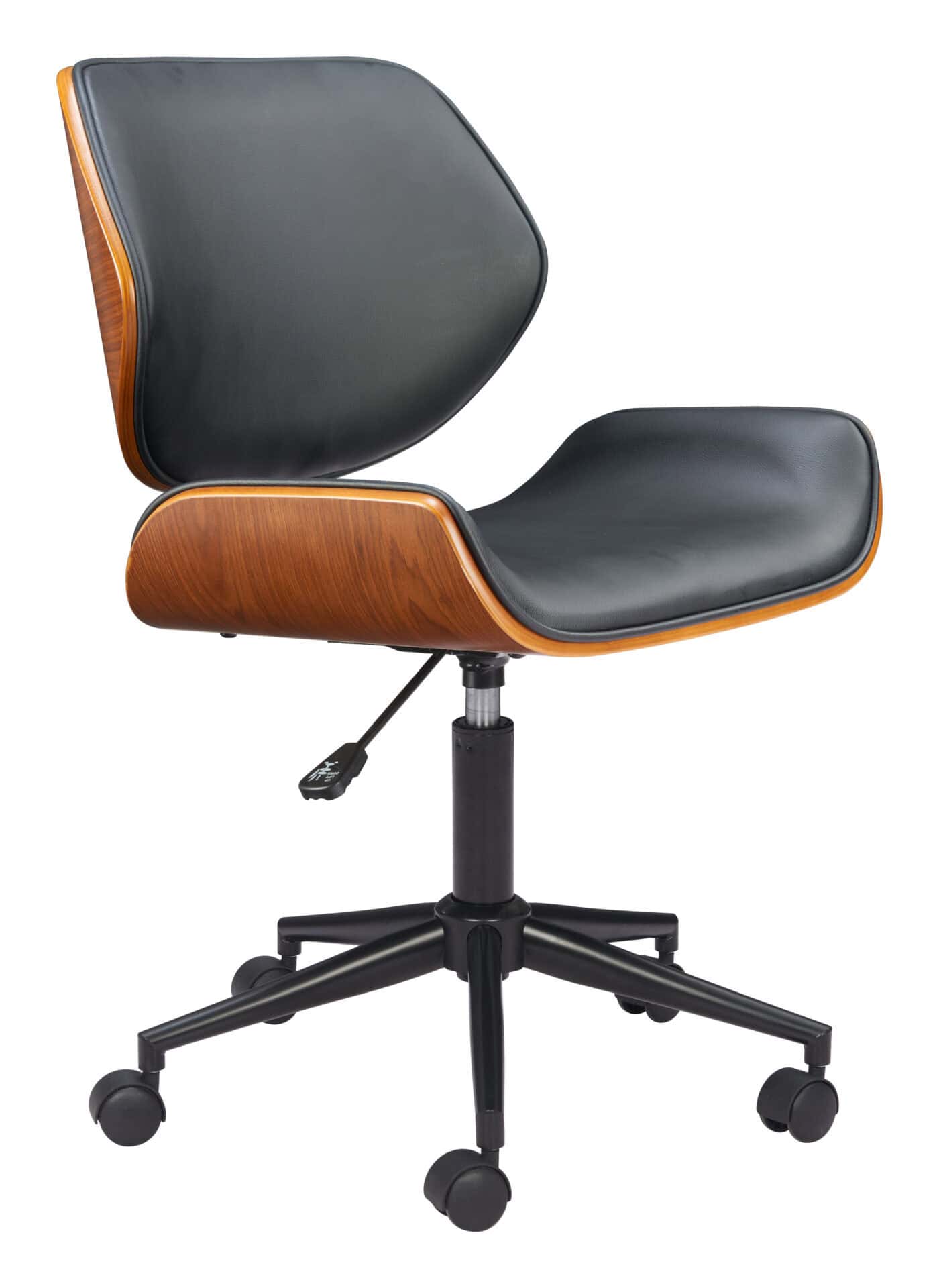 Modern Black Low Back Office Chair with Adjustable Height 1 Modern Black Low Back Office Chair with Adjustable Height