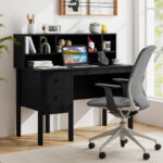 48 Inch Computer Desk with Hutch Drawers and Charging Station 27 48 Inch Computer Desk with Hutch Drawers and Charging Station