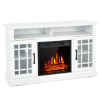 48 Inch Electric Fireplace TV Stand with Storage Cabinets