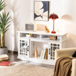 48 Inch Electric Fireplace TV Stand with Storage Cabinets